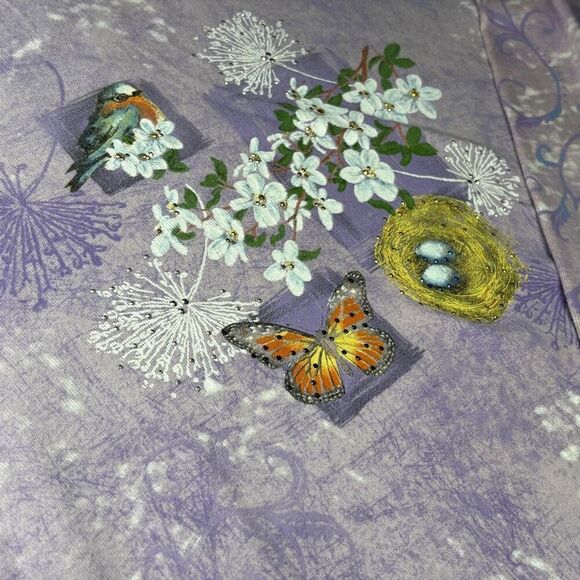 Morning Sun lavender plus size 2x Pieces of Spring Women's Shirt butterf… - Picture 2 of 7